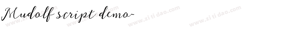Mudolf script demo字体转换